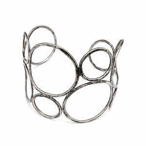 Vintage Sterling silver concentric circle‎ bracelet